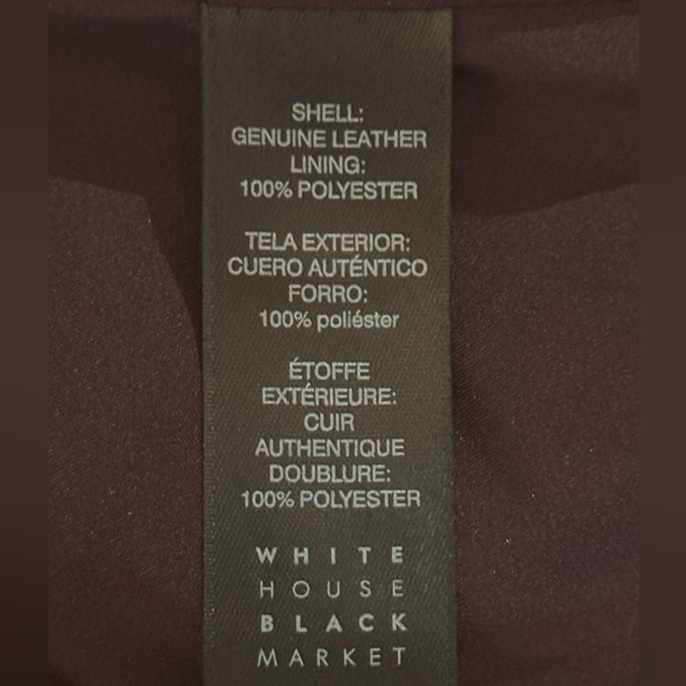 🛍️White House Black Market Leather Jacket. - Picture 10 of 10